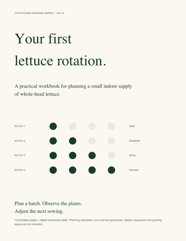Actual cover of Your First Lettuce Rotation workbook